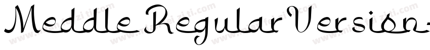 Meddle RegularVersion字体转换